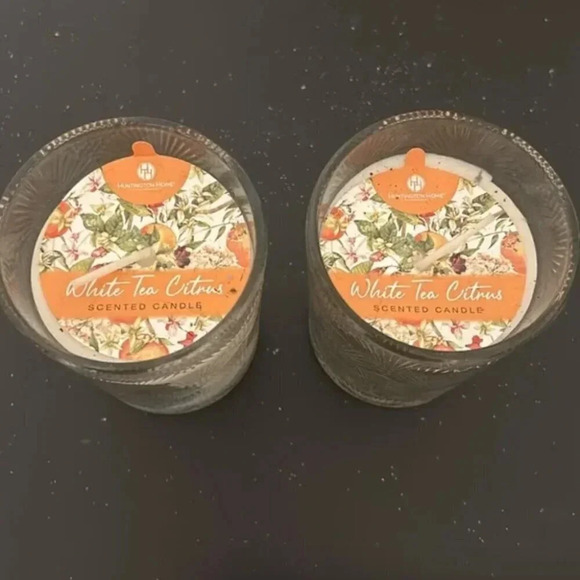 Set of 2 White Tea Citrus Candles | White Candles | Set of Candles | Vintage - Picture 4 of 5